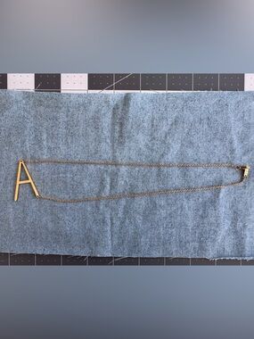 Gold Initial 'A' Pendant Necklace